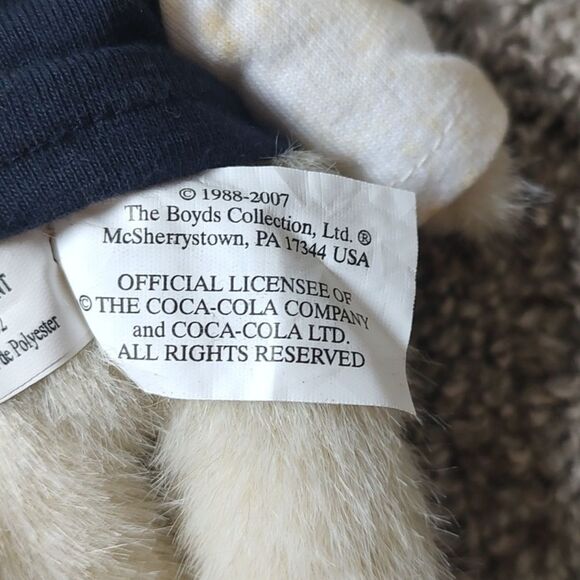 Coca Cola & Boyds Bears Plush Ornament With Original Tag - Picture 10 of 11